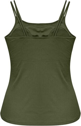 Womens Tank Tops with Built in Bras Shelf Bra Camisole Tops Spaghetti Strap Cami Tank Undershirts Summer Basic Tee Top in Saudi Arabia
