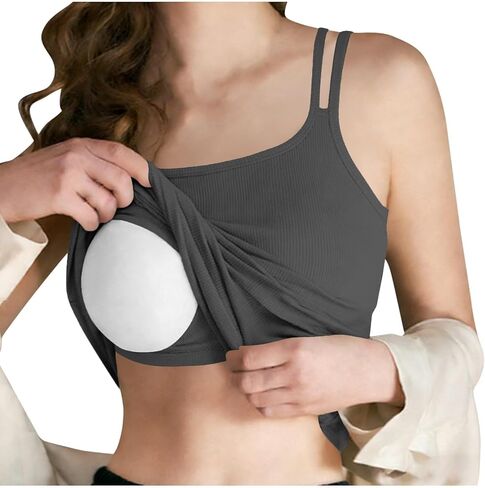 Womens Tank Tops with Built in Bras Shelf Bra Camisole Tops Spaghetti Strap Cami Tank Undershirts Summer Basic Tee Top in Saudi Arabia