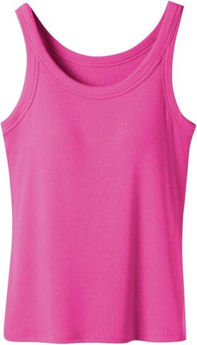 Womens Tank Tops with Built in Bras Scoop Neck Cute Going Out Sleeveless Shirts Spring Summer Undershirts Teens Tees in Saudi Arabia