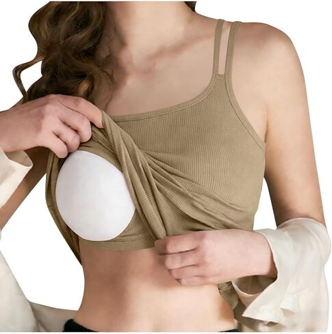 Womens Tank Tops with Built in Bras Shelf Bra Camisole Tops Spaghetti Strap Cami Tank Undershirts Summer Basic Tee Top in Saudi Arabia