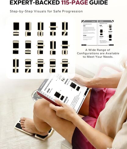 لوح توازن ساق واحدة من هاببير لإعادة تأهيل وتقوية الكاحل - 80 تكوينًا مع دليل العلاج الطبيعي وكرة التدليك - مثبت القدم لتخفيف التهاب اللفافة الأخمصية، وشفاء الكاحل الملتوي، وألم العرقوب، والتدريب على التوازن - معدات الصالة الرياضية المنزلية in Kuwait