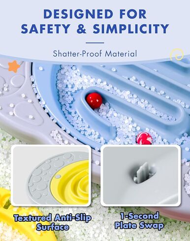 لوح توازن المتاهة 2 في 1 للأطفال، 3 متاهات قابلة للتبديل و3 كرات تحدي، قاعدة مطاطية غير قابلة للانزلاق للتدريب الأساسي، إعداد التزلج والتركيز على اضطراب فرط الحركة ونقص الانتباه، للأعمار من 3 إلى 12 عامًا in Kuwait