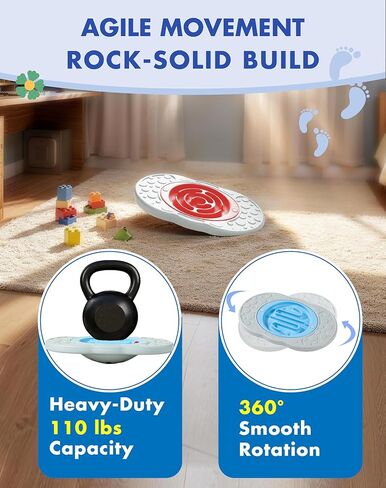 لوح توازن المتاهة 2 في 1 للأطفال، 3 متاهات قابلة للتبديل و3 كرات تحدي، قاعدة مطاطية غير قابلة للانزلاق للتدريب الأساسي، إعداد التزلج والتركيز على اضطراب فرط الحركة ونقص الانتباه، للأعمار من 3 إلى 12 عامًا in Kuwait