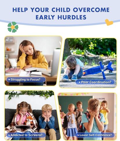 لوح توازن المتاهة 2 في 1 للأطفال، 3 متاهات قابلة للتبديل و3 كرات تحدي، قاعدة مطاطية غير قابلة للانزلاق للتدريب الأساسي، إعداد التزلج والتركيز على اضطراب فرط الحركة ونقص الانتباه، للأعمار من 3 إلى 12 عامًا in Kuwait