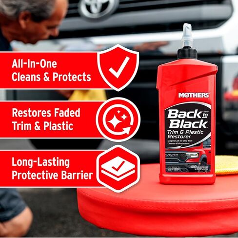 Mothers 06112 Back-to-Black Trim & Plastic Restorer, 12 fl. oz. in Saudi Arabia