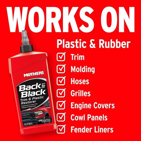 Mothers 06112 Back-to-Black Trim & Plastic Restorer, 12 fl. oz. in Saudi Arabia