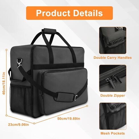 Carrying Bag for Ninja Slushie Max FS605 Series, Professional Drink Maker Travel Case with Side-Opening Zipper, Waterproof Padded Storage Bag with Shoulder Strap & Accessory Pockets for Cups in Kuwait