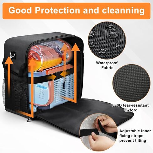 Carrying Bag for Ninja Slushie Max FS605 Series, Professional Drink Maker Travel Case with Side-Opening Zipper, Waterproof Padded Storage Bag with Shoulder Strap & Accessory Pockets for Cups in Kuwait