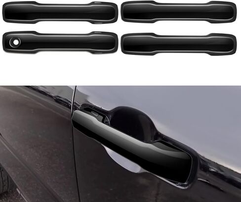 2024 2025 Tacoma Door Handle Covers for Tacoma Durable Anti-Scratch Exterior Decoration Gloss Black in Kuwait