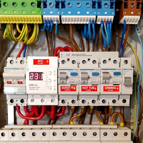 4 Sheets Breaker Box Labels Stickers Electrical Panel Labels Stickers Box Label Circuit Breaker Label for Breakers Panel Boxes Home Office Electricians in Saudi Arabia