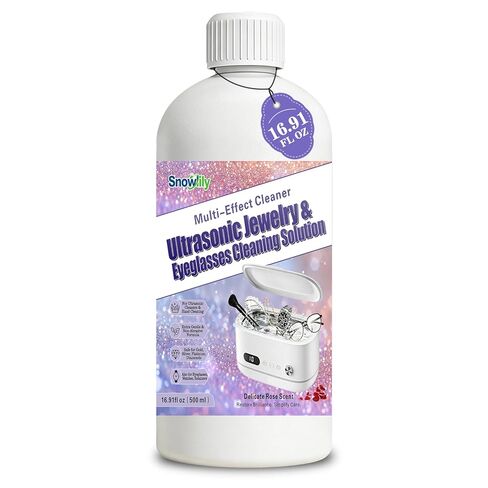 Ultrasonic Jewelry Cleaner Solution Concentrate – Gentle on Gold, Silver, Gemstones, Eyeglasses & Dentures, Removes Odors, Stains & Discoloration – Compatible with All Ultrasonic Cleaners, 16.9 fl oz in Saudi Arabia
