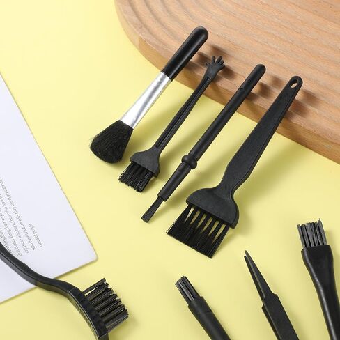 8 PCS Anti Static Brush Keyboard Brush Anti Static Brushes for Pc Computer Cleaning Kit Electronic Dust Clean Brushes for Laptop Keyboard Camera Computer (Black) in Saudi Arabia