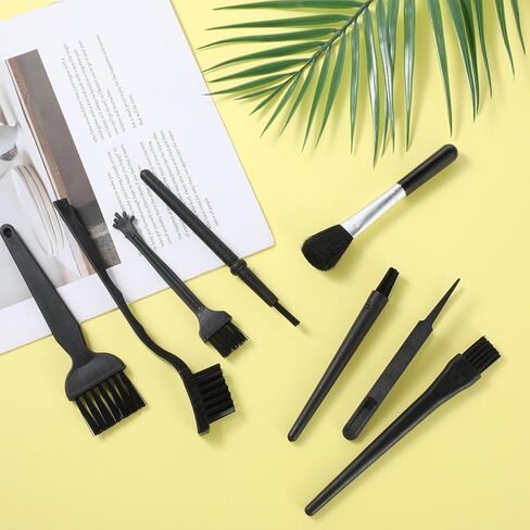 8 PCS Anti Static Brush Keyboard Brush Anti Static Brushes for Pc Computer Cleaning Kit Electronic Dust Clean Brushes for Laptop Keyboard Camera Computer (Black) in Saudi Arabia