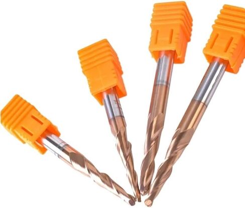 1pcs/5pcs Tapered Ball Nose End Mill 2 Flute Carbide Spiral Milling Cutter 3.175-12mm Shank CNC Router Bit for 2D and 3D Engraving(R0.5x47x8x85,5PCS) in Kuwait