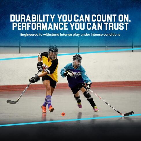 Premier Sports - مجموعة مرمى هوكي الشوارع وكرة القدم البلاستيكية مقاس 46 بوصة + 12 كرة هوكي شوارع مناسبة لجميع الأحوال الجوية in Kuwait