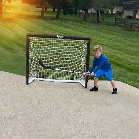 Premier Sports - مجموعة مرمى هوكي الشوارع وكرة القدم البلاستيكية مقاس 46 بوصة + 12 كرة هوكي شوارع مناسبة لجميع الأحوال الجوية in Kuwait