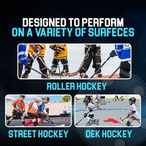 Premier Sports - مجموعة مرمى هوكي الشوارع وكرة القدم البلاستيكية مقاس 46 بوصة + 3 عبوات من كرات الهوكي المضمنة in Kuwait