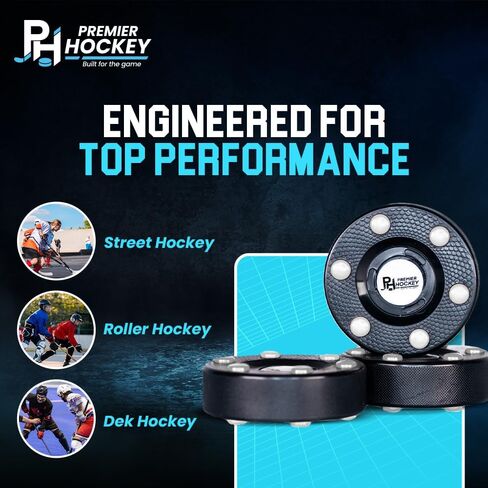 Premier Sports - مجموعة مرمى هوكي الشوارع وكرة القدم البلاستيكية مقاس 46 بوصة + 3 عبوات من كرات الهوكي المضمنة in Kuwait