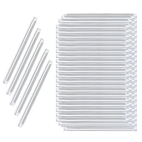 1000 PCS 60mm Fiber Optical Heat Shrinkable Tubes, Fusion Splice Transparent PE Sleeves with Single Stainless Rod for Bare Fiber in Kuwait