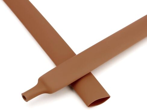 16.4ft 3:1 heat shrink tubing Dia"1/4"(6.4mm) industrial heat shrink tube heatshrink tubes heat shrink wrap wire shrink wrap tubing industrial tubing shrink tube for wires(Brown) in Saudi Arabia