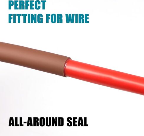 16.4ft 3:1 heat shrink tubing Dia"1/4"(6.4mm) industrial heat shrink tube heatshrink tubes heat shrink wrap wire shrink wrap tubing industrial tubing shrink tube for wires(Brown) in Saudi Arabia