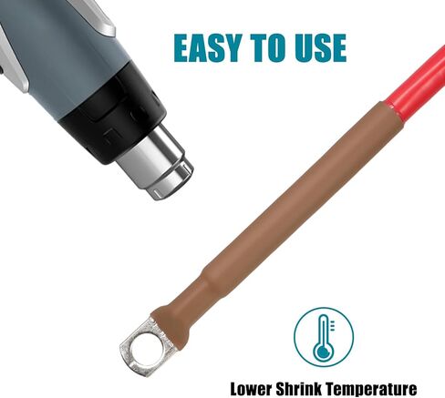 16.4ft 3:1 heat shrink tubing Dia"1/4"(6.4mm) industrial heat shrink tube heatshrink tubes heat shrink wrap wire shrink wrap tubing industrial tubing shrink tube for wires(Brown) in Saudi Arabia