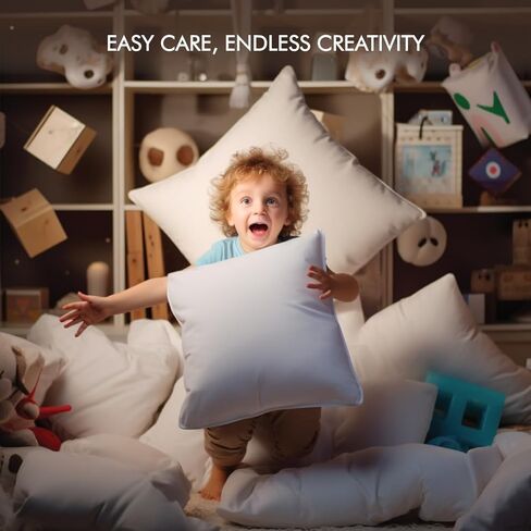 Fairfield Poly-Fil Basic, Personalizable Pillow Inserts, Pillow Inserts for Decorative Pillows, Travel Pillows, and Home Decor, 18" X 18", Pack of 2 in Kuwait