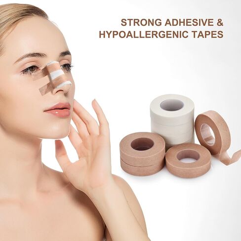 8 Rolls Surgical Nose Tape Rhinoplasty Medical Tape for Wound Care Bandage Tape for Sensitive Skin(0.5 inch x 10yards) in Kuwait