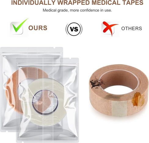 8 Rolls Surgical Nose Tape Rhinoplasty Medical Tape for Wound Care Bandage Tape for Sensitive Skin(0.5 inch x 10yards) in Kuwait