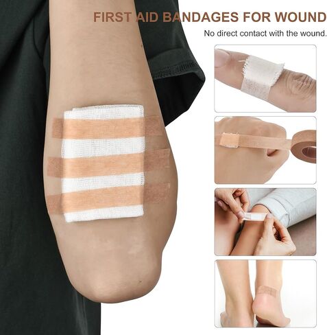 8 Rolls Surgical Nose Tape Rhinoplasty Medical Tape for Wound Care Bandage Tape for Sensitive Skin(0.5 inch x 10yards) in Kuwait