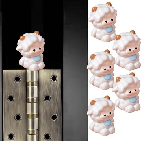 Cute Mini Creative Little Lamb, Goat, Sheep Hinge Heads Decorative Topper Set 5PCS, Home Decoration,Magnetic Hinge Head Toppers Door Hinge in Saudi Arabia