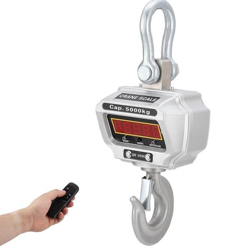 Heavy Duty Digital Crane Scale, 11000lbs Capacity Digital Hanging Scale, Remote Control & High Precision & Rechargeable Industrial Hanging Hook with Cast Aluminum Case for Construction, Factory in Saudi Arabia