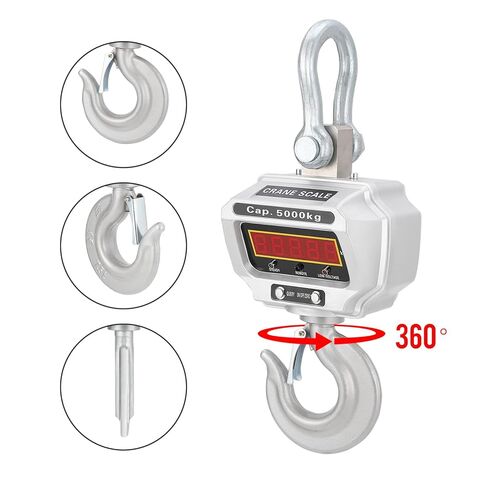 Heavy Duty Digital Crane Scale, 11000lbs Capacity Digital Hanging Scale, Remote Control & High Precision & Rechargeable Industrial Hanging Hook with Cast Aluminum Case for Construction, Factory in Saudi Arabia