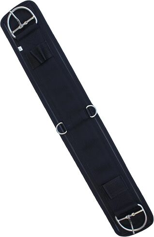 CHALLENGER 36" Western Black Nylon Webbed Neoprene Straight Rear Flank Saddle Cinch 97140-36 in Saudi Arabia