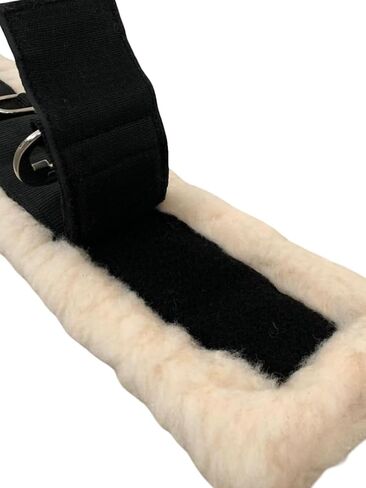 Horse Girths - Synthetic Wool Horse Cinch with Rust Free Roller Buckles and D-rings, 30 inch, Black, Black/Cream in Saudi Arabia
