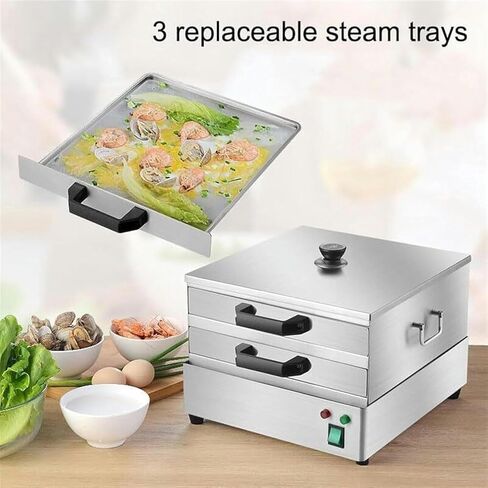 Rice Noodle Roll Steamer Multi-Function Electric Steam Cooker, Steamer Chinese Food Electric Cantonese Rice Noodle Rolls Machine in Saudi Arabia