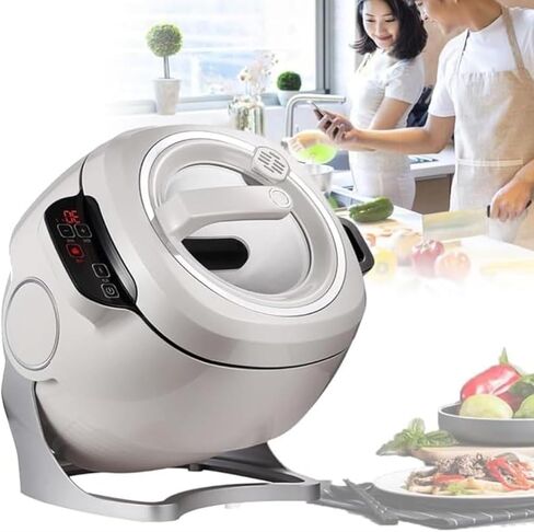 2000W Commercial Food Processor, 6L Automatic Cooking Machine with 360° Rotation, 3D Heating, Smart Touch Screen - Perfect for Restaurants & Catering Needs in Saudi Arabia