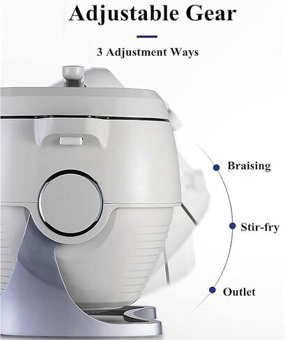 2000W Commercial Food Processor, 6L Automatic Cooking Machine with 360° Rotation, 3D Heating, Smart Touch Screen - Perfect for Restaurants & Catering Needs in Saudi Arabia
