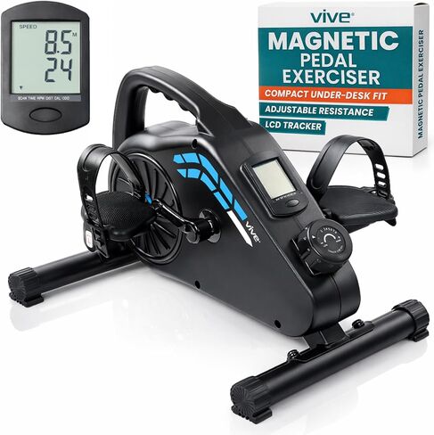 Vive Under Desk Bike Pedal Exerciser - Stationary Exercise Leg Peddler - Low Impact, Portable Mini Cycle Bike for Under Your Office Desk - For Arm or Foot - Small, Sit-Down Recumbent Equipment Machine in Kuwait