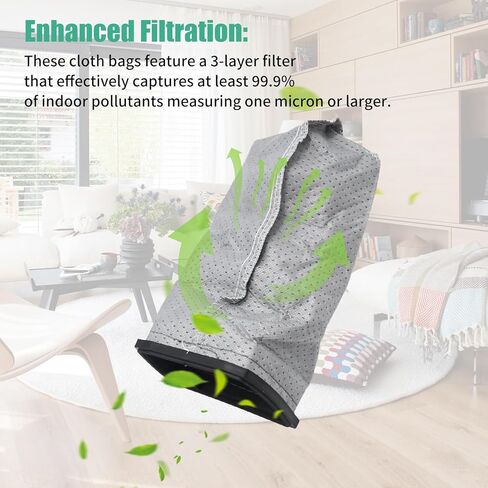 Cloth Filter Bags, 43662023, Replacement for Hoover Porta Power Swingette S1029 CH30000 S1015 Commercial Canister Vacuum, 6Pcs in Saudi Arabia
