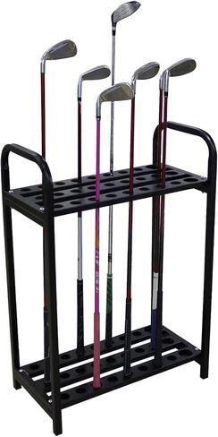 Golf Club Display Stand, 27 Hole Golf Club Stand Holder, Cue Storage Rack Mobile Golf Club Station Golf Club Organizer, Golf Club Protection Rack, Durable Golf Club Display Stand Made of Steel in Saudi Arabia