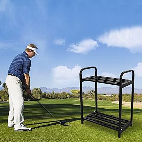 Golf Club Display Stand, 27 Hole Golf Club Stand Holder, Cue Storage Rack Mobile Golf Club Station Golf Club Organizer, Golf Club Protection Rack, Durable Golf Club Display Stand Made of Steel in Saudi Arabia