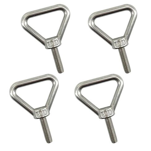 M8x30mm مثلث رفع مسامير العين 304 الفولاذ المقاوم للصدأ الثقيلة طويلة عرقوب رفع حلقة البراغي Eyebolts للآلة البحرية (4 حزمة) in Kuwait