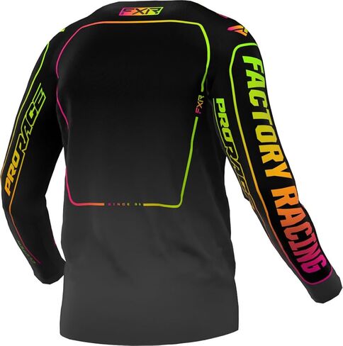 FXR Youth Clutch MX Jersey خفيفة الوزن تنفس إسقاط ذيل أسود/شيربرت in Saudi Arabia