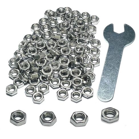 110pcs M2.5 Hex Nuts,304 Stainless Steel Hex Nuts Fasteners with M2.5 Hex Nut Driver Wrench,Bright Finish in Kuwait