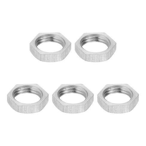 صواميل سداسية M12x1.25x4 مم من باتيكل، 5 قطع 304 من الفولاذ المقاوم للصدأ متري بخيط رفيع سداسي صواميل قفل رفيع لتصنيع الآلات، الاستخدام الصناعي، عرض 15 مم in Saudi Arabia