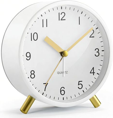 على مدار الساعة التناظرية ، على مدار الساعة ، لا تدق صامتة مع ضوء ليلي ، تعمل بطارية ، ساعة نوم ، ساعة مناسبة للمكتب ، كبار السن ، البالغين ، الأطفال ، هدية مدرسية in Kuwait