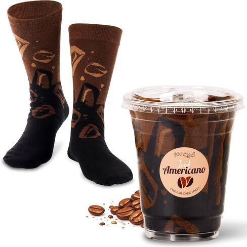 Pop Craze - Coffee Socks 1 أو 2 زوجين - حجم واحد يناسب أكثر. جوارب القهوة الجدة هدية للرجال والنساء. هدية عيد الأب in Kuwait