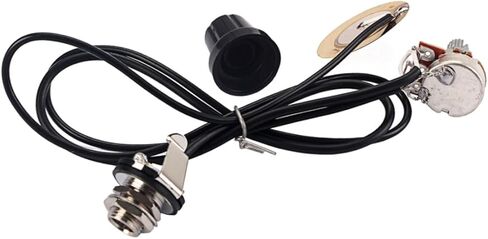 27mm B500K Guitar Pickup Potentiometer Transducer with Output Jack Amplifier for Acoustic Guitar Ukulele and Cigar Box GK101 in Saudi Arabia