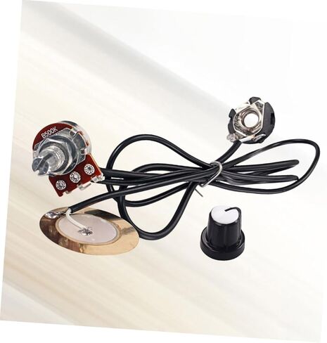 27mm B500K Guitar Pickup Potentiometer Transducer with Output Jack Amplifier for Acoustic Guitar Ukulele and Cigar Box GK101 in Saudi Arabia